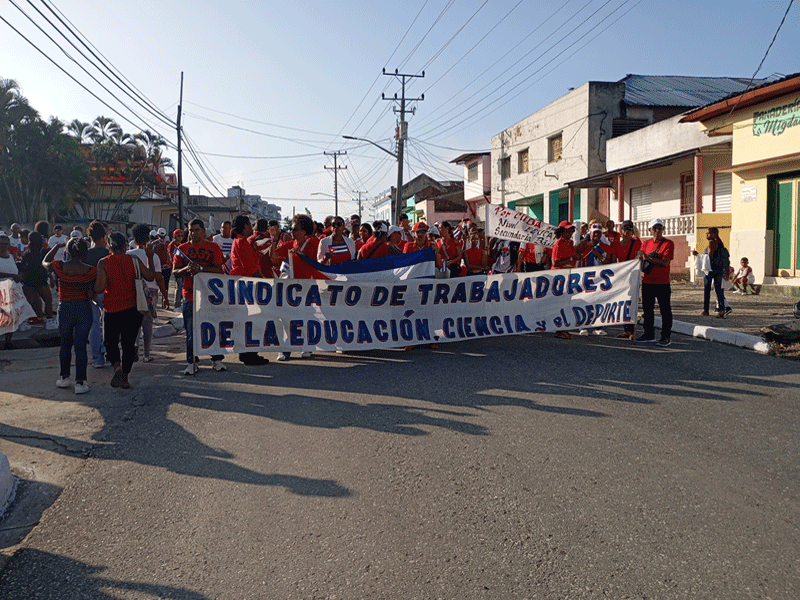 Anuncia la CTC de Palma Soriano los resultados emulativos del desfile por el Primero de Mayo